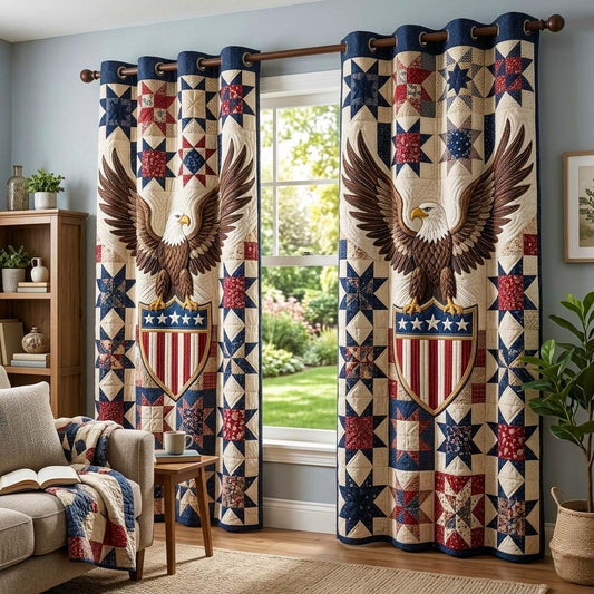 Eagle Shield Quilted Curtains GFTOQM3718