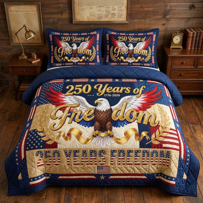 Freedom Eagle 3-Piece Quilted Bedding Set GFTOQM3732