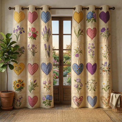 Blossom Patchwork Quilted Curtains GFTOQM3763
