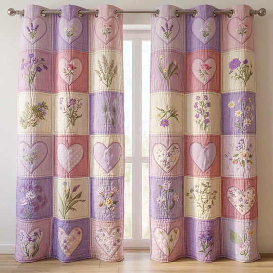 Blossom Patchwork Quilted Curtains GFTOQM3765