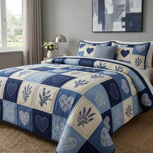 Blossom Patchwork 3-Piece Quilted Bedding Set GFTOQM3771