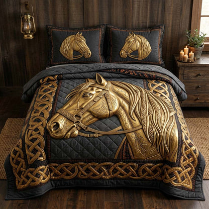 Wild Stallion 3-Piece Quilted Bedding Set GFTOQM3780