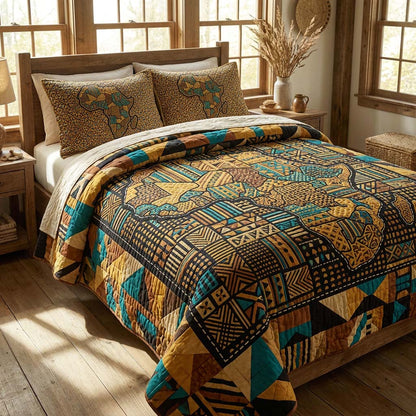 Golden Figures 3-Piece Quilted Bedding Set GFTOQM3793