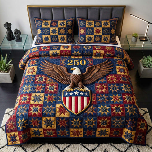 Eagle 250 3-Piece Quilted Bedding Set GFTOQM3823