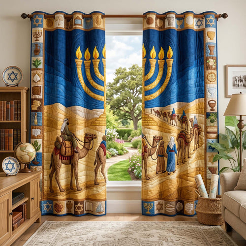 Menorah Journey Quilted Curtains GFTOQM3838