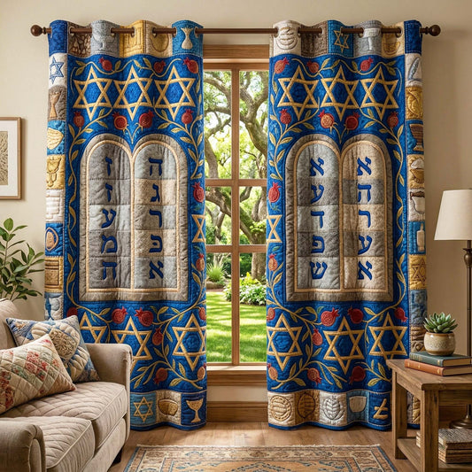 Tablet Command Quilted Curtains GFTOQM3846
