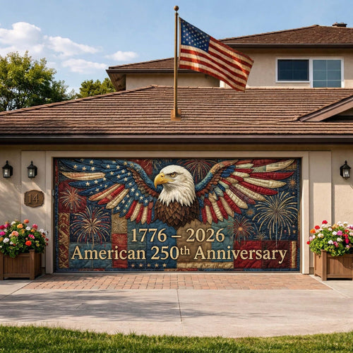 Anniversary Eagle Garage Door Banner GFTOQM3869