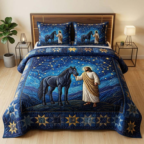 Starlit Faith 3-Piece Quilted Bedding Set GFTOQM3882