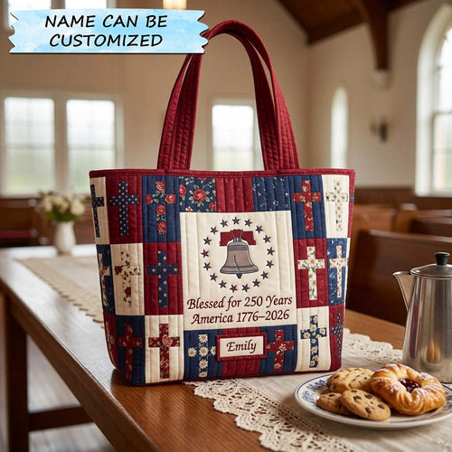 Blessed Liberty Quilted Tote Bag QTCUZ GFTOQM3899