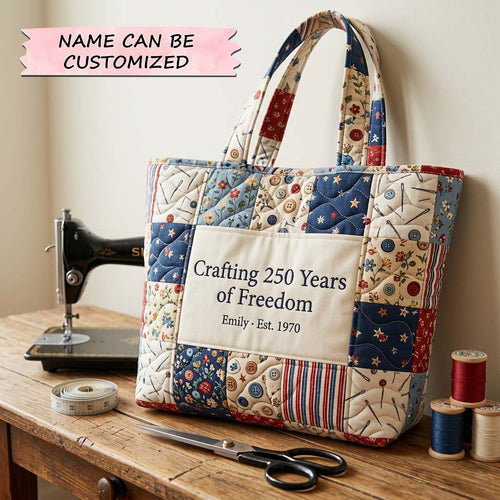 Crafting Freedom Quilted Tote Bag QTCUZ GFTOQM3905