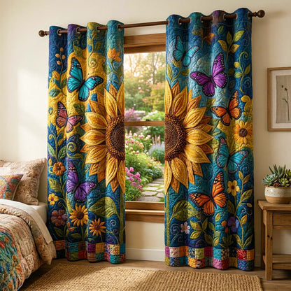 Floral Wings Quilted Curtains GFTOQM3911