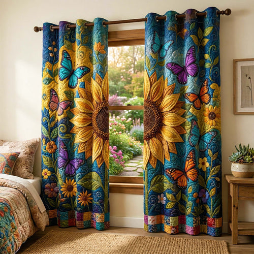 Floral Wings Quilted Curtains GFTOQM3911