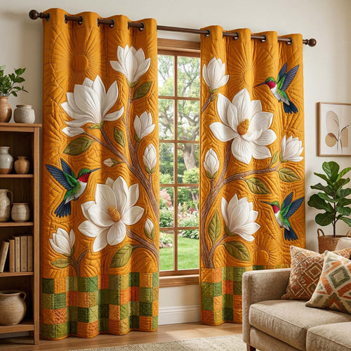 Sunset Magnolia Quilted Curtains GFTOQM3915