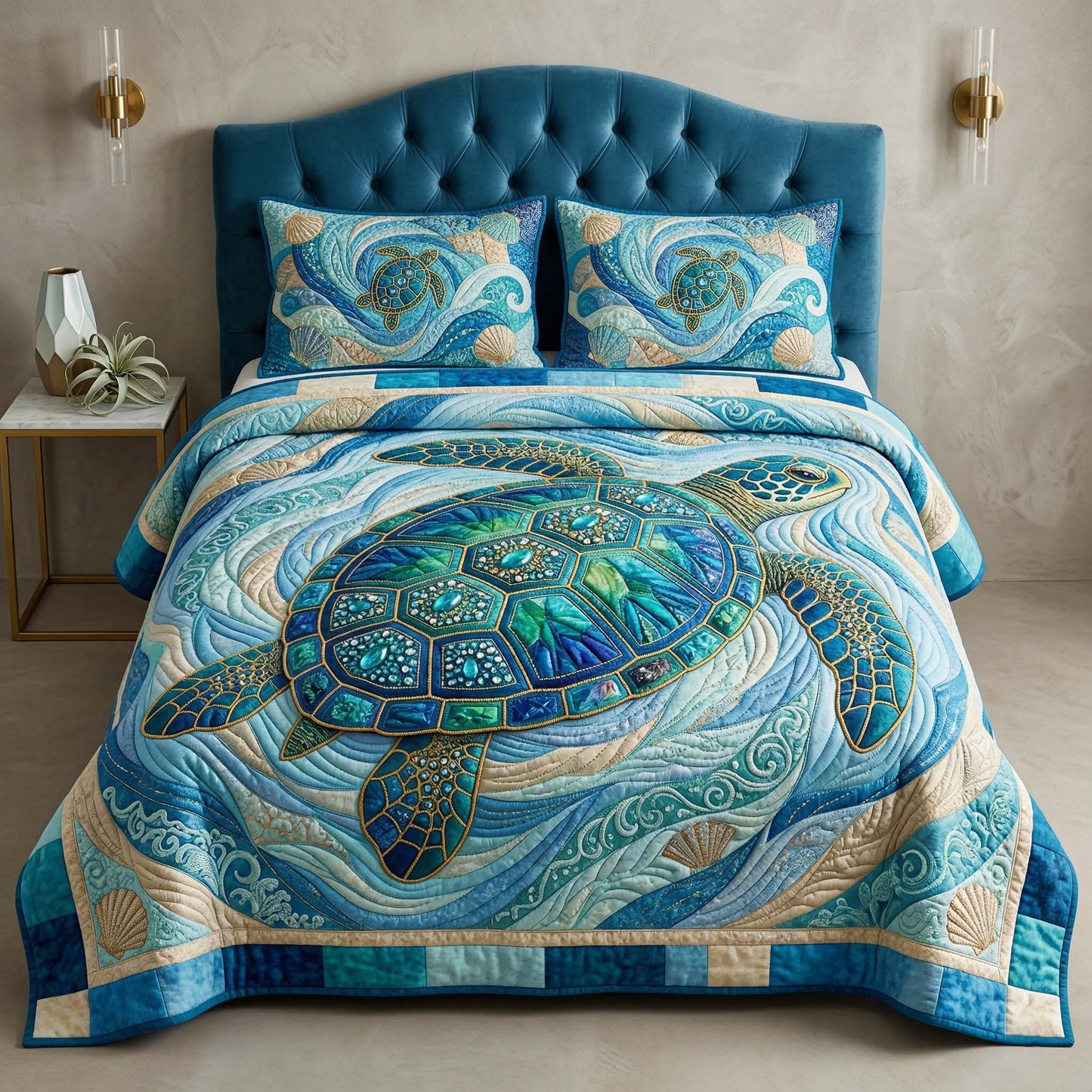 Tropical Mandala 3-Piece Quilted Bedding Set GFTOQM3926