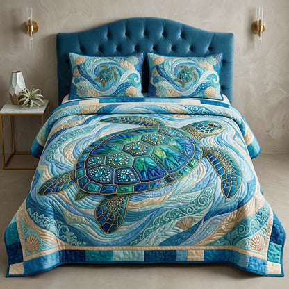 Tropical Mandala 3-Piece Quilted Bedding Set GFTOQM3926