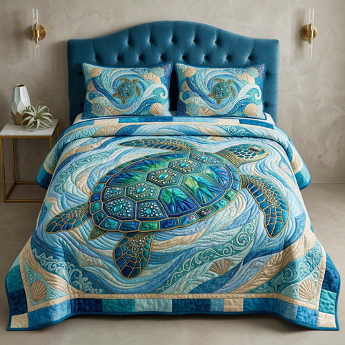 Tropical Mandala 3-Piece Quilted Bedding Set GFTOQM3926