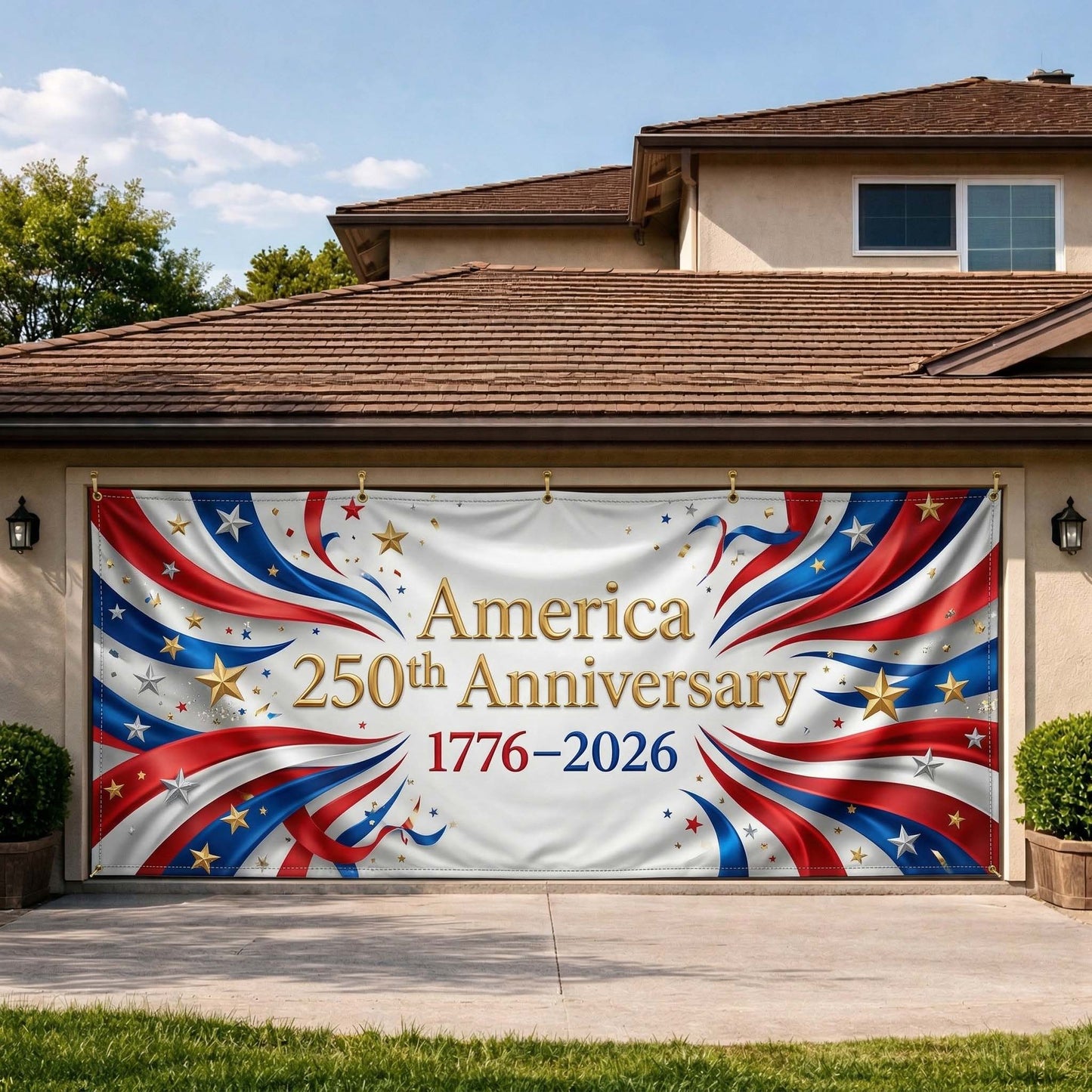 Statue Star Garage Door Banner GFTOQM3935