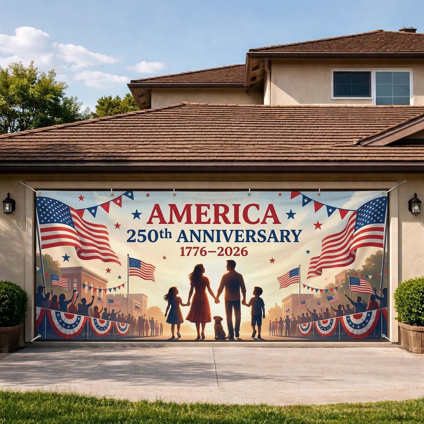 Liberty Shield Garage Door Banner GFTOQM3936