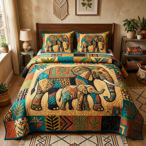 Africa Legacy 3-Piece Quilted Bedding Set GFTOQM3949
