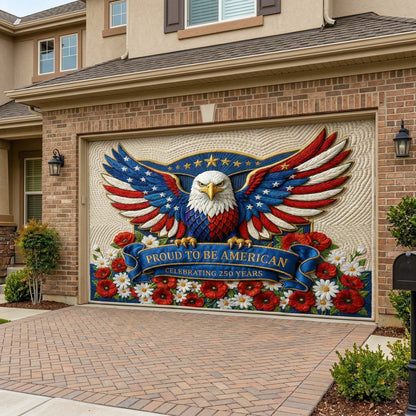 Floral Liberty Garage Door Banner GFTOQM3961