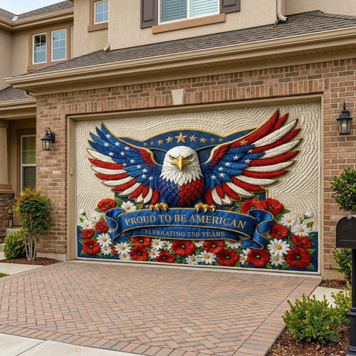 Floral Liberty Garage Door Banner GFTOQM3961