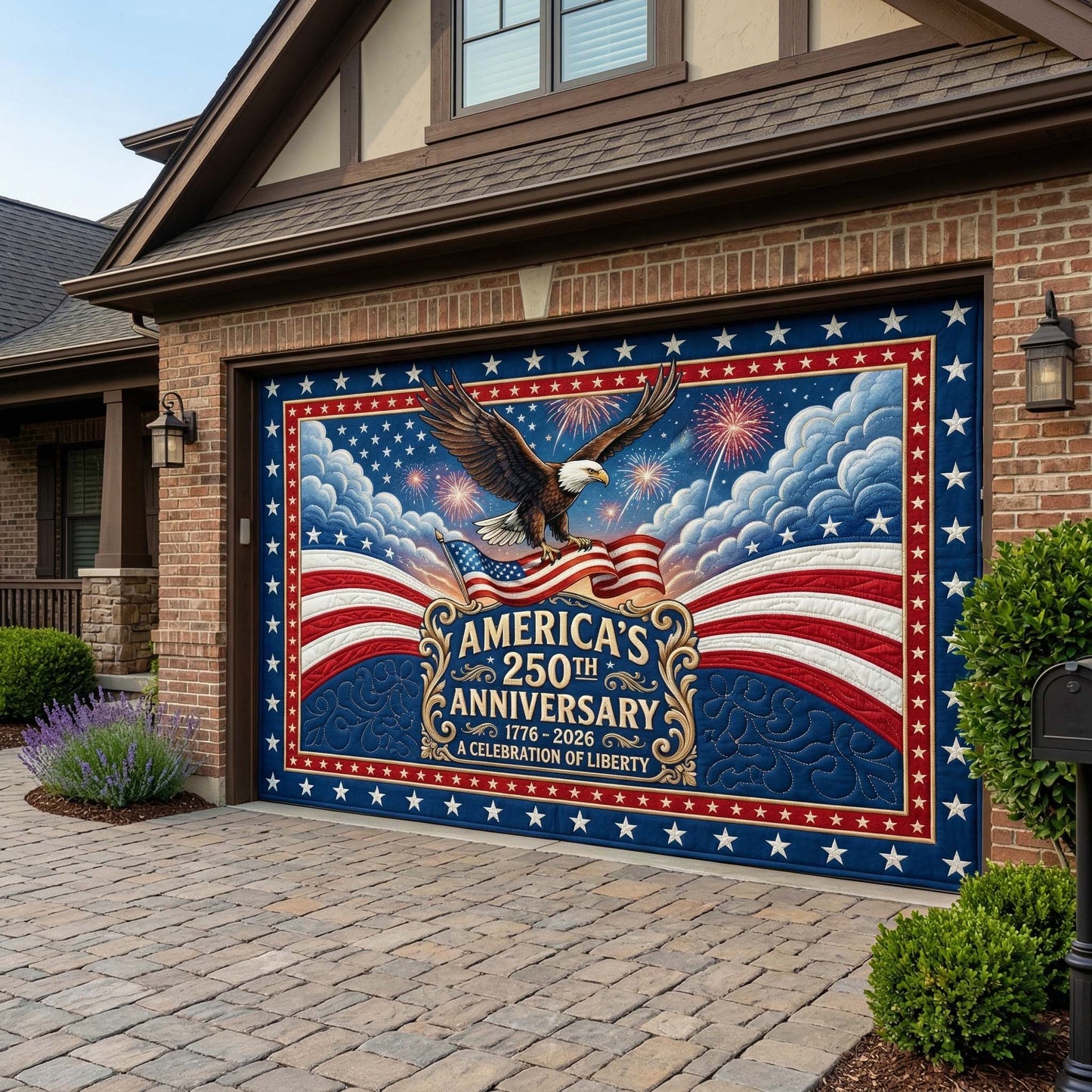 Firework Freedom Garage Door Banner GFTOQM3963
