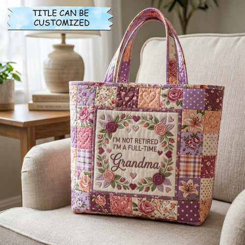 Rose Grandma Quilted Tote Bag QTCUZ GFTOQM3970