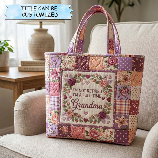 Rose Grandma Quilted Tote Bag QTCUZ GFTOQM3970