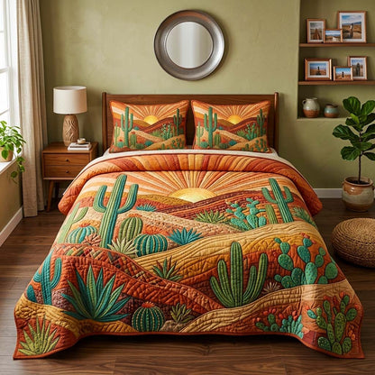 Boho Desert 3-Piece Quilted Bedding Set GFTOQM3973