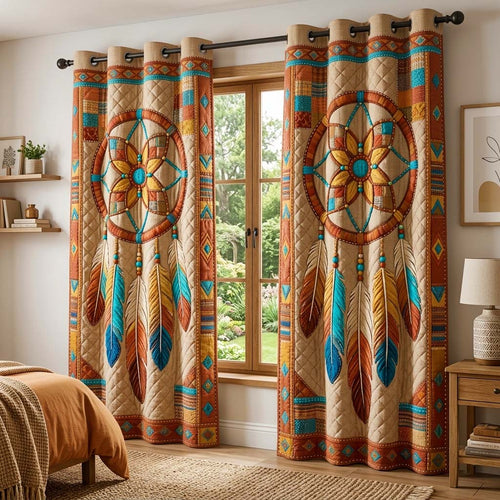 Azure Dream Quilted Curtains GFTOQM3998