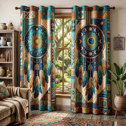 Celestial Dream Quilted Curtains GFTOQM4000