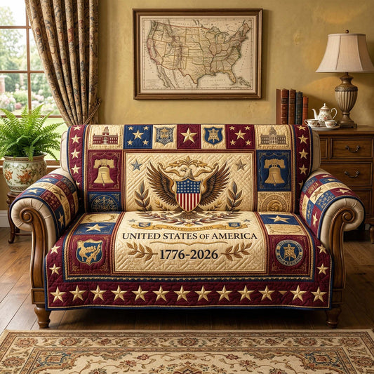 Herritage Patch Quilted Sofa Cover GFTOQM4016