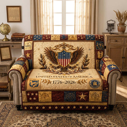 Herritage Patch Quilted Sofa Cover GFTOQM4017