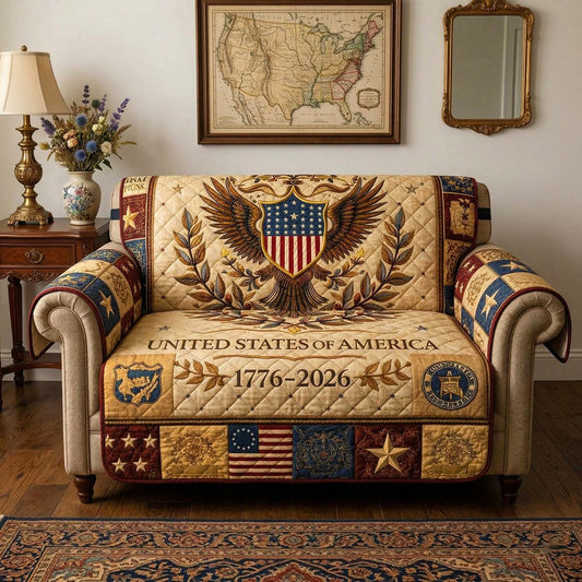 Herritage Patch Quilted Sofa Cover GFTOQM4019