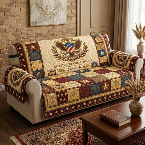 Herritage Patch Quilted Sofa Cover GFTOQM4020
