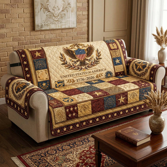 Herritage Patch Quilted Sofa Cover GFTOQM4020