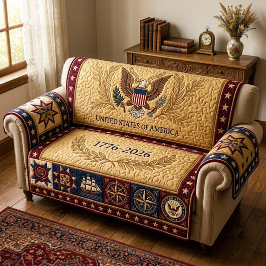 Herritage Patch Quilted Sofa Cover GFTOQM4021