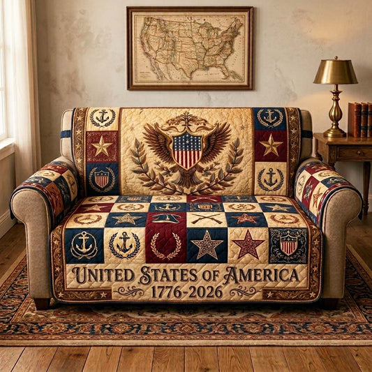 Herritage Patch Quilted Sofa Cover GFTOQM4022