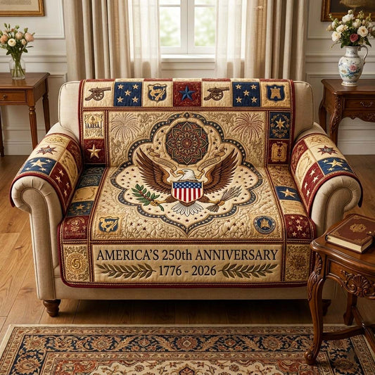 Herritage Patch Quilted Sofa Cover GFTOQM4023