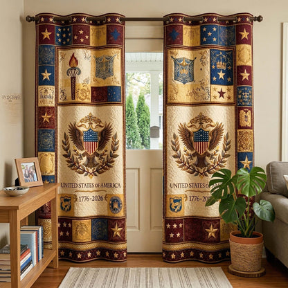 Herritage Patch Quilted Curtains GFTOQM4031