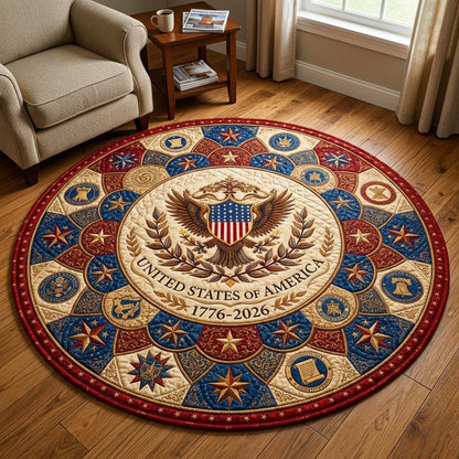 Eagle Emblem Quilted Round Mat GFTOQM4055