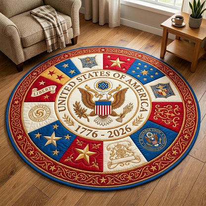 Liberty Eagle Quilted Round Mat GFTOQM4057