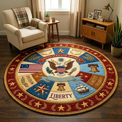 Freedom Crest Quilted Round Mat GFTOQM4058