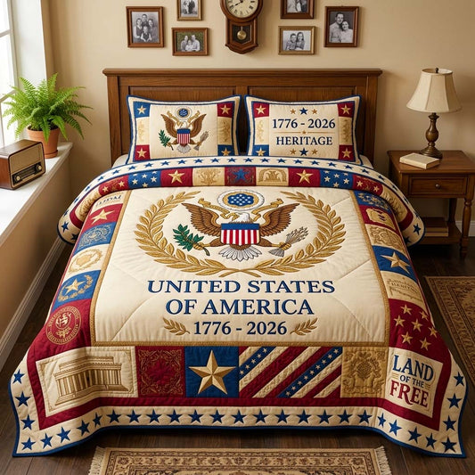 Freedom Heritage 3-Piece Quilted Bedding Set GFTOQM4063