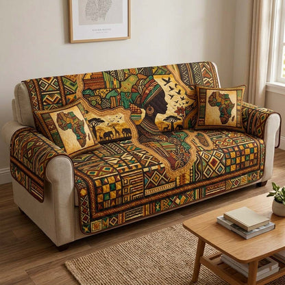 Africa Legacy Quilted Sofa Cover GFTOQM4083C2