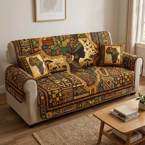 Africa Legacy Quilted Sofa Cover GFTOQM4083C2