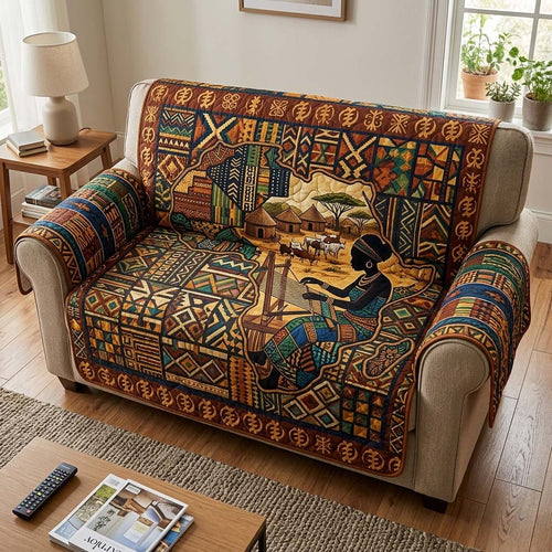 Africa Legacy Quilted Sofa Cover GFTOQM4084