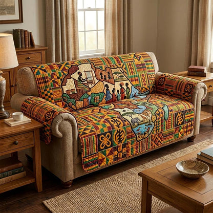 Africa Legacy Quilted Sofa Cover GFTOQM4087