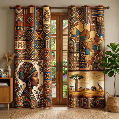 Africa Legacy Quilted Curtains GFTOQM4092