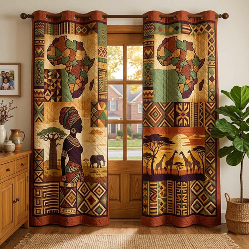 Africa Legacy Quilted Curtains GFTOQM4093